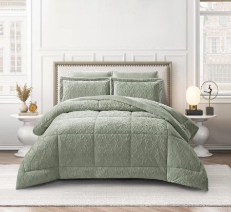 طقم تخت floriva green مفرد ونص